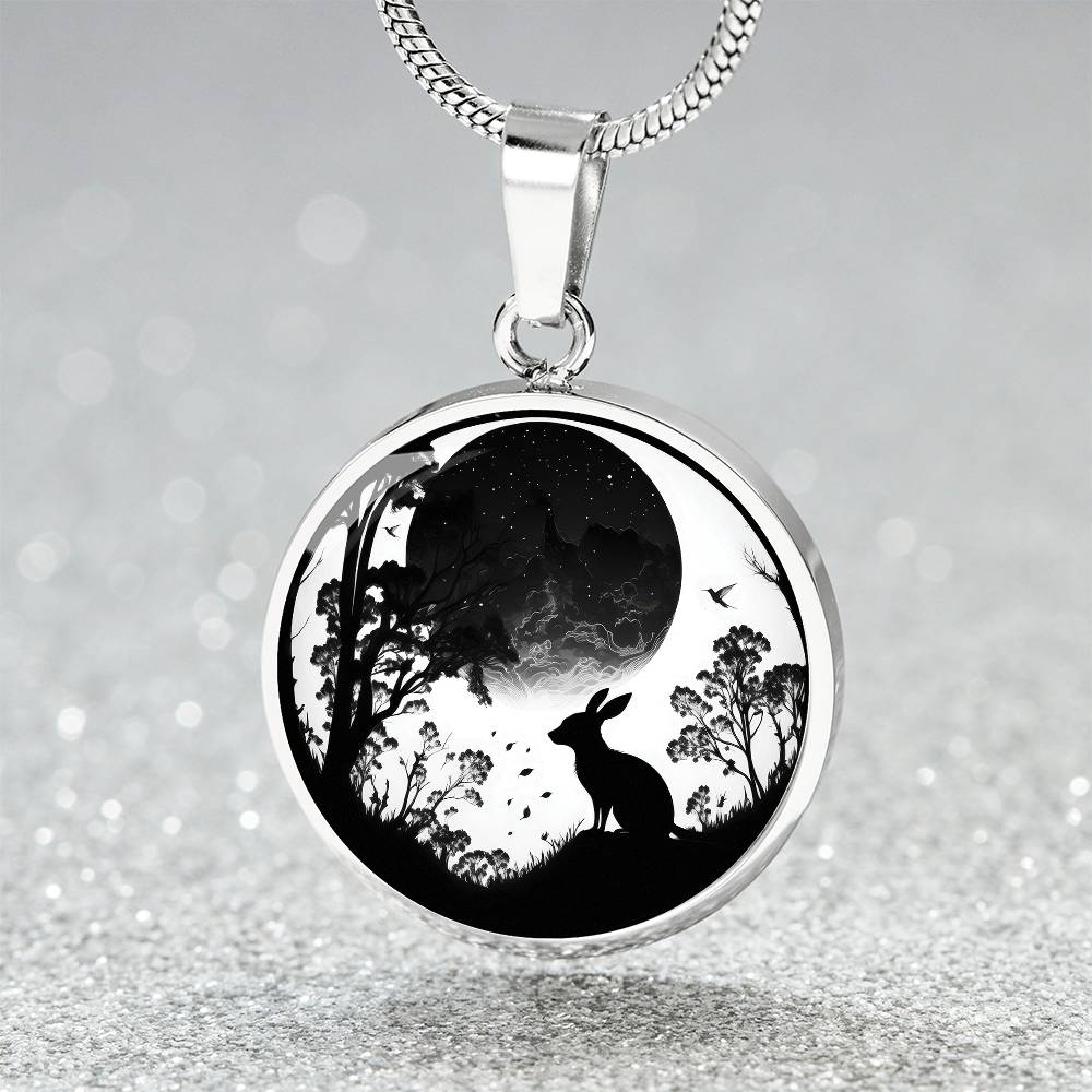 Moon and Rabbit Necklace