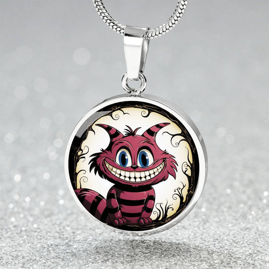 Cheshire Cat Necklace For Women or Men - Personalized Cheshire Cat Pendant Necklace For Her or Him - Cheshire Cat Jewelry Gift For Halloween