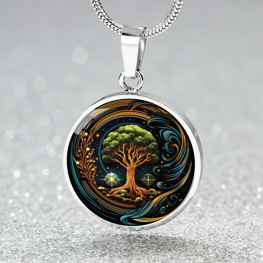 Tree of Life Necklace - Silver Stainless Steel Charm Pendant