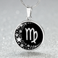 Virgo Zodiac Pendant Necklace - Silver Stainless Steel Charm