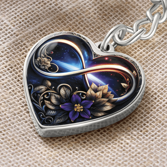 Infinity Larkspur Keychain