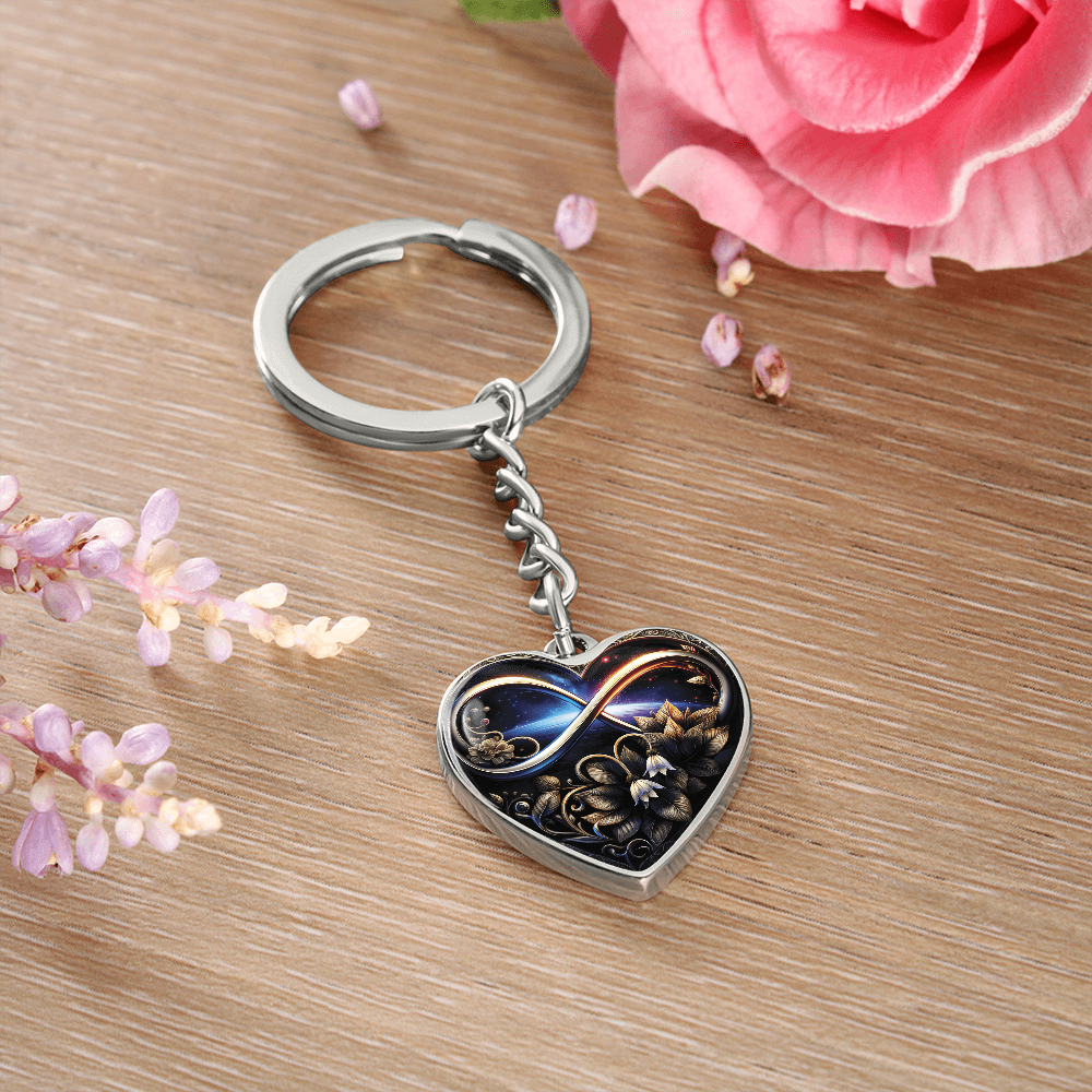 Infinity Lily of the Valley Keychain