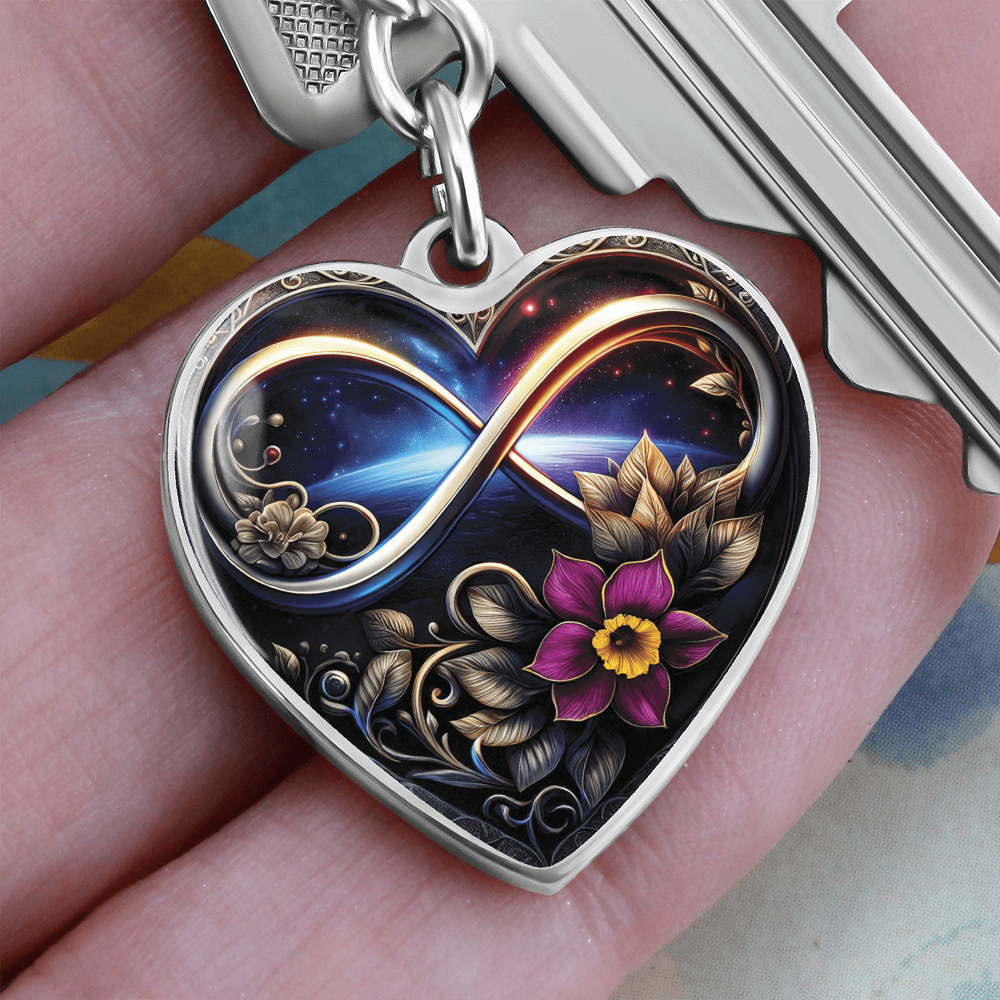 Infinity Daffodil Keychain