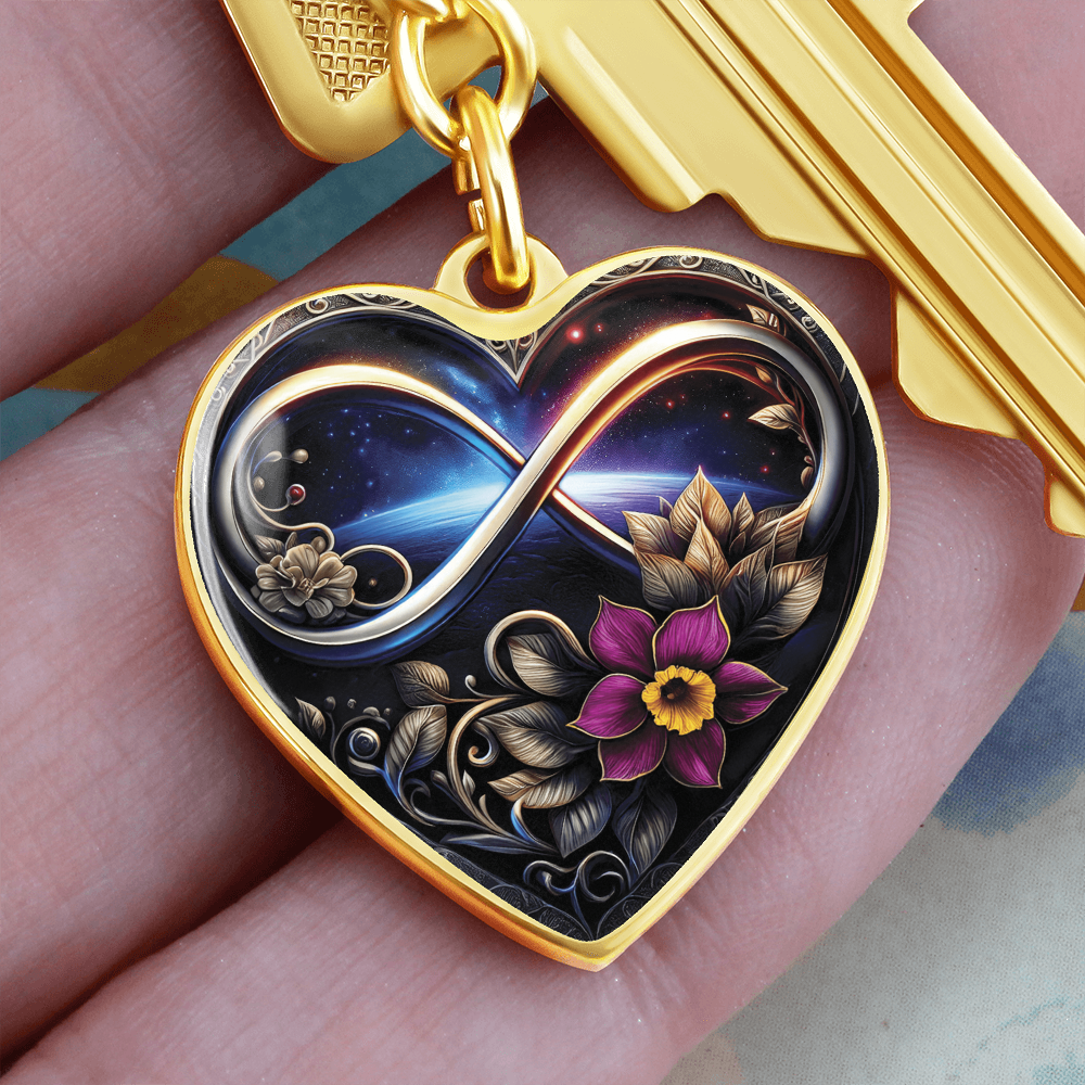 Infinity Daffodil Keychain