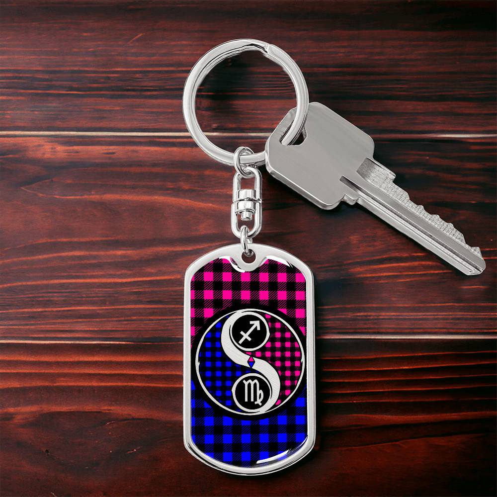 Virgo and Sagittarius Keychain