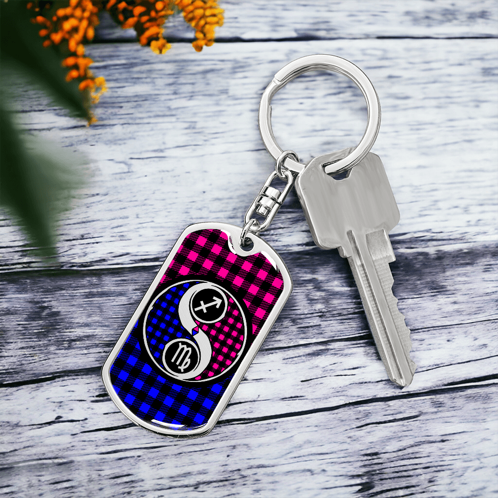 Virgo and Sagittarius Keychain