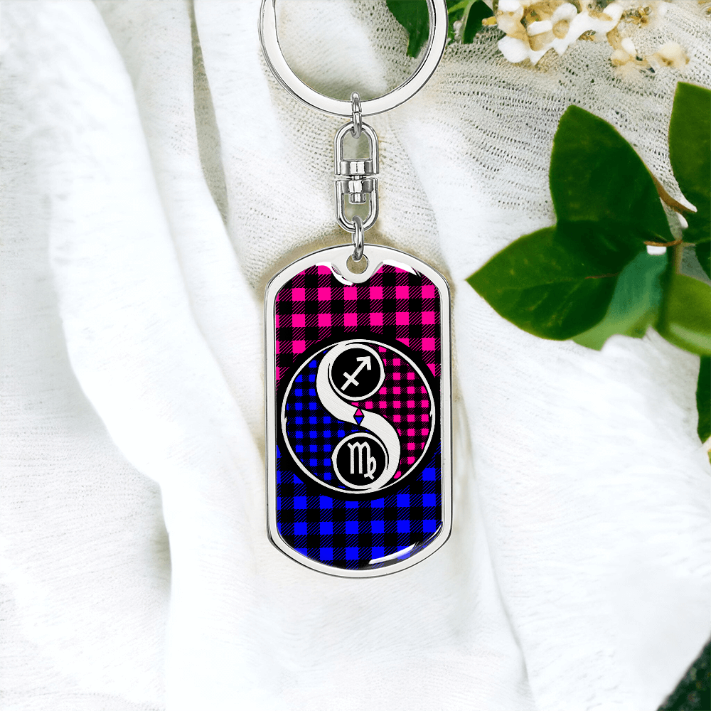 Virgo and Sagittarius Keychain