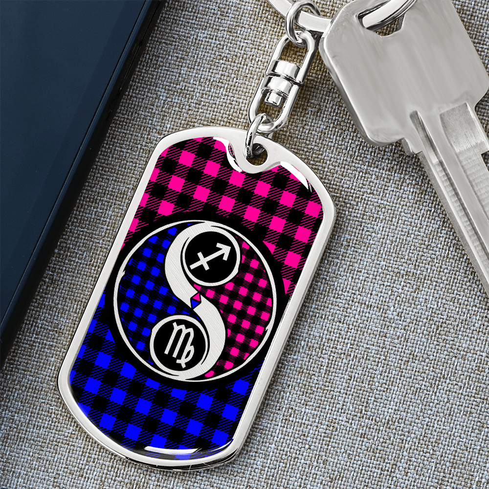 Virgo and Sagittarius Keychain