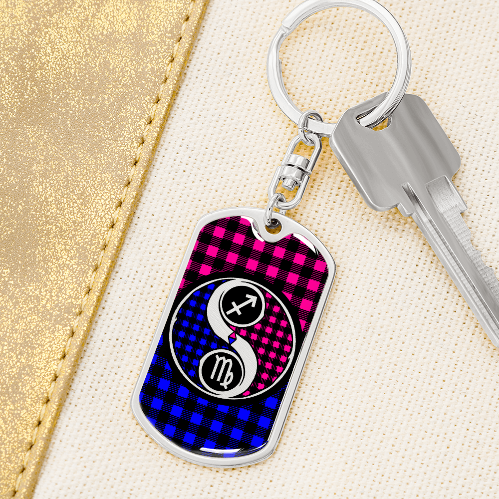 Virgo and Sagittarius Keychain
