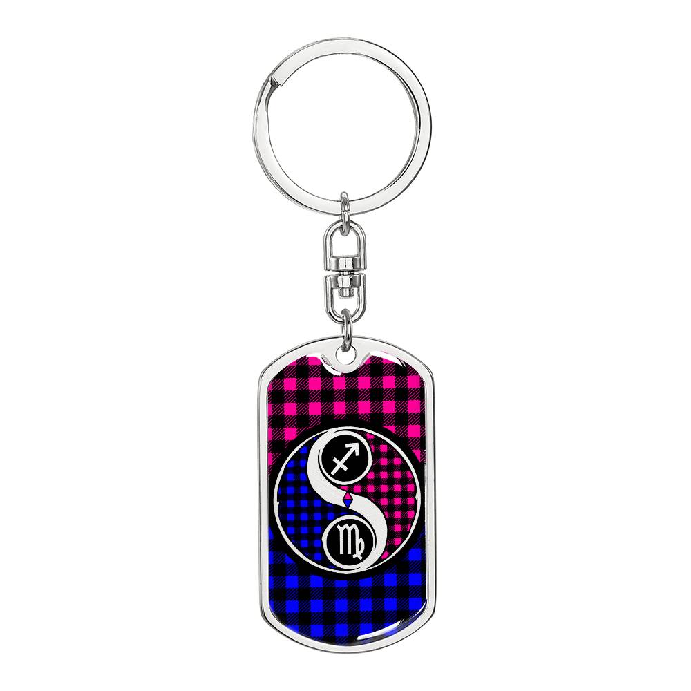 Virgo and Sagittarius Keychain