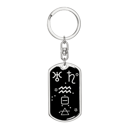 Aquarius Zodiac Keychain