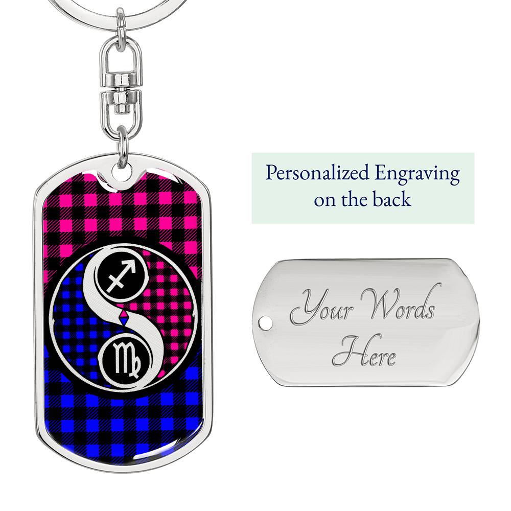 Virgo and Sagittarius Keychain