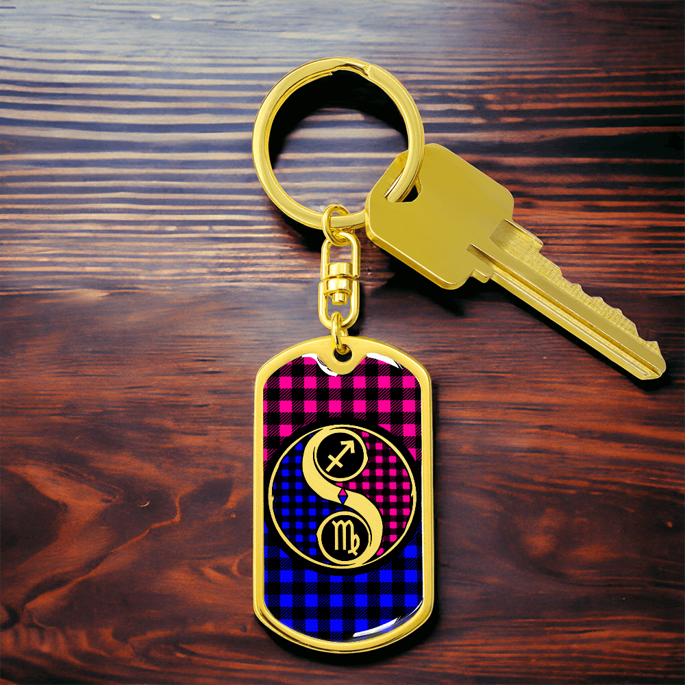 Virgo and Sagittarius Keychain