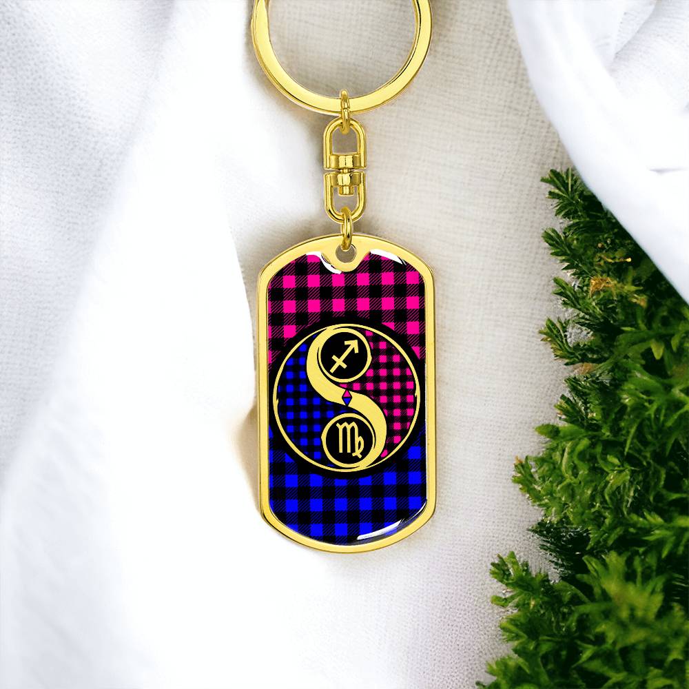 Virgo and Sagittarius Keychain