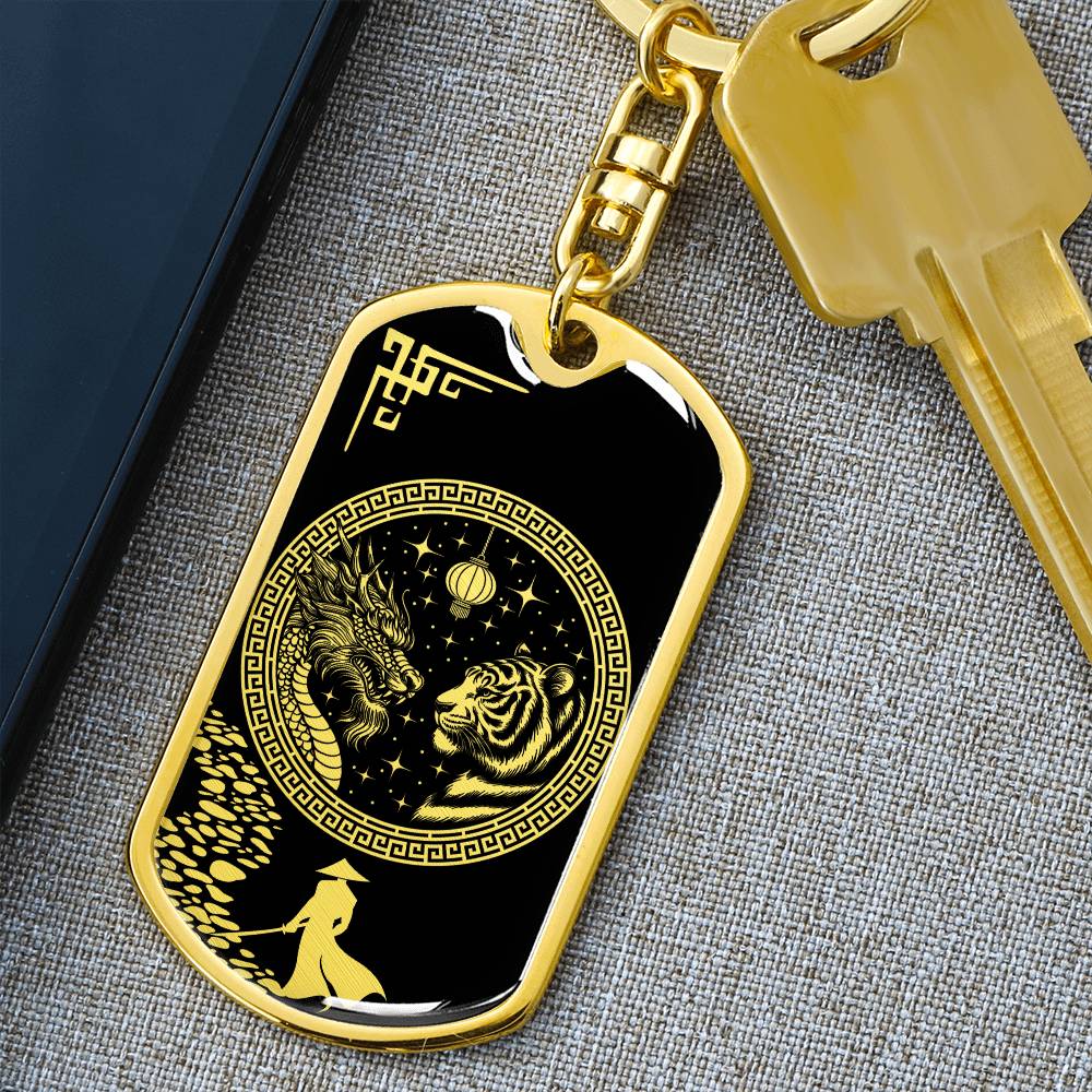 Year of The Tiger and Dragon Keychain