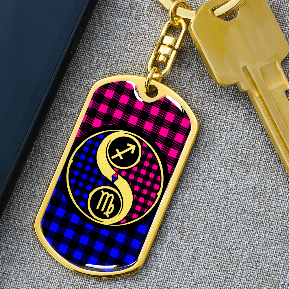 Virgo and Sagittarius Keychain