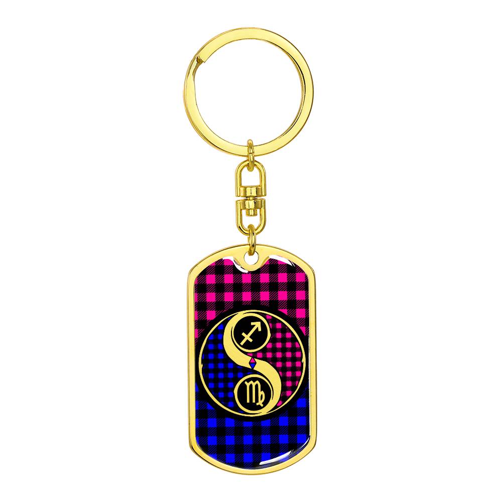 Virgo and Sagittarius Keychain