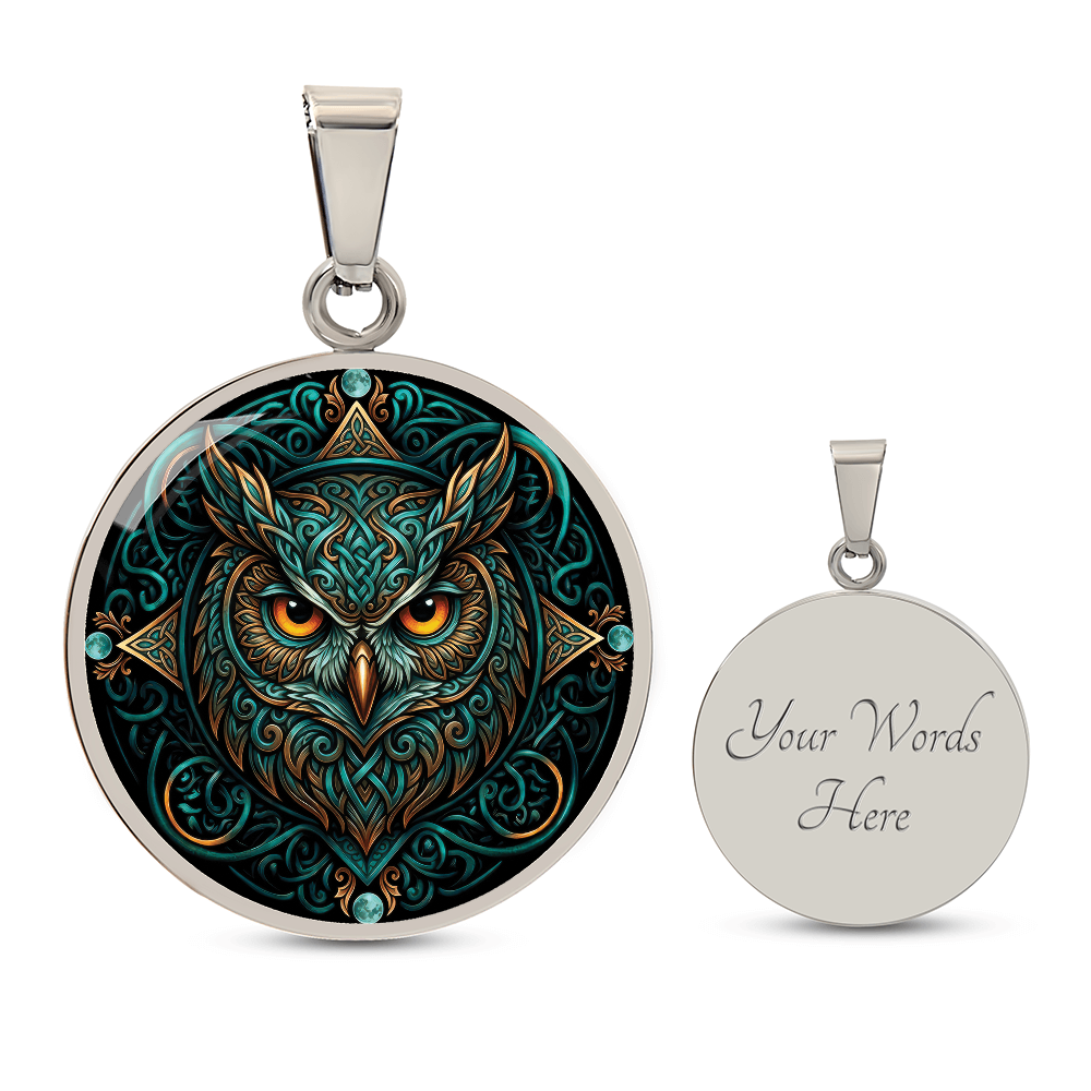 Celtic Owl Necklace – Symbolizing Wisdom and Spiritual Guidance