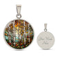 Birch Tree Pendant with engraving 