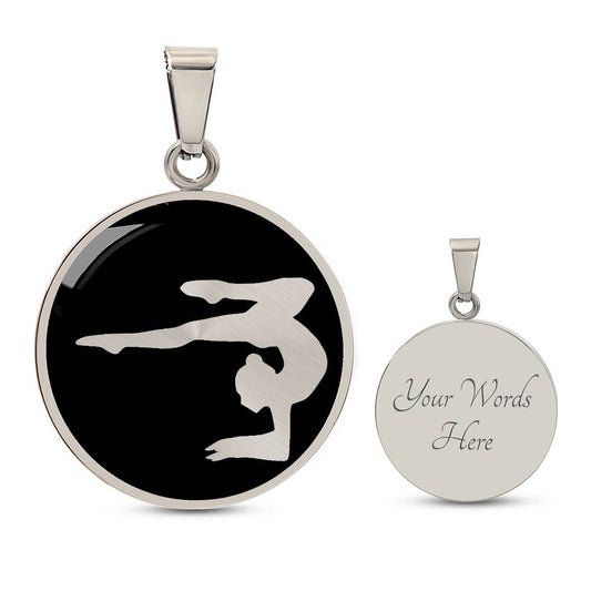 Retro Gymnastics Necklace Gymnast Pendant