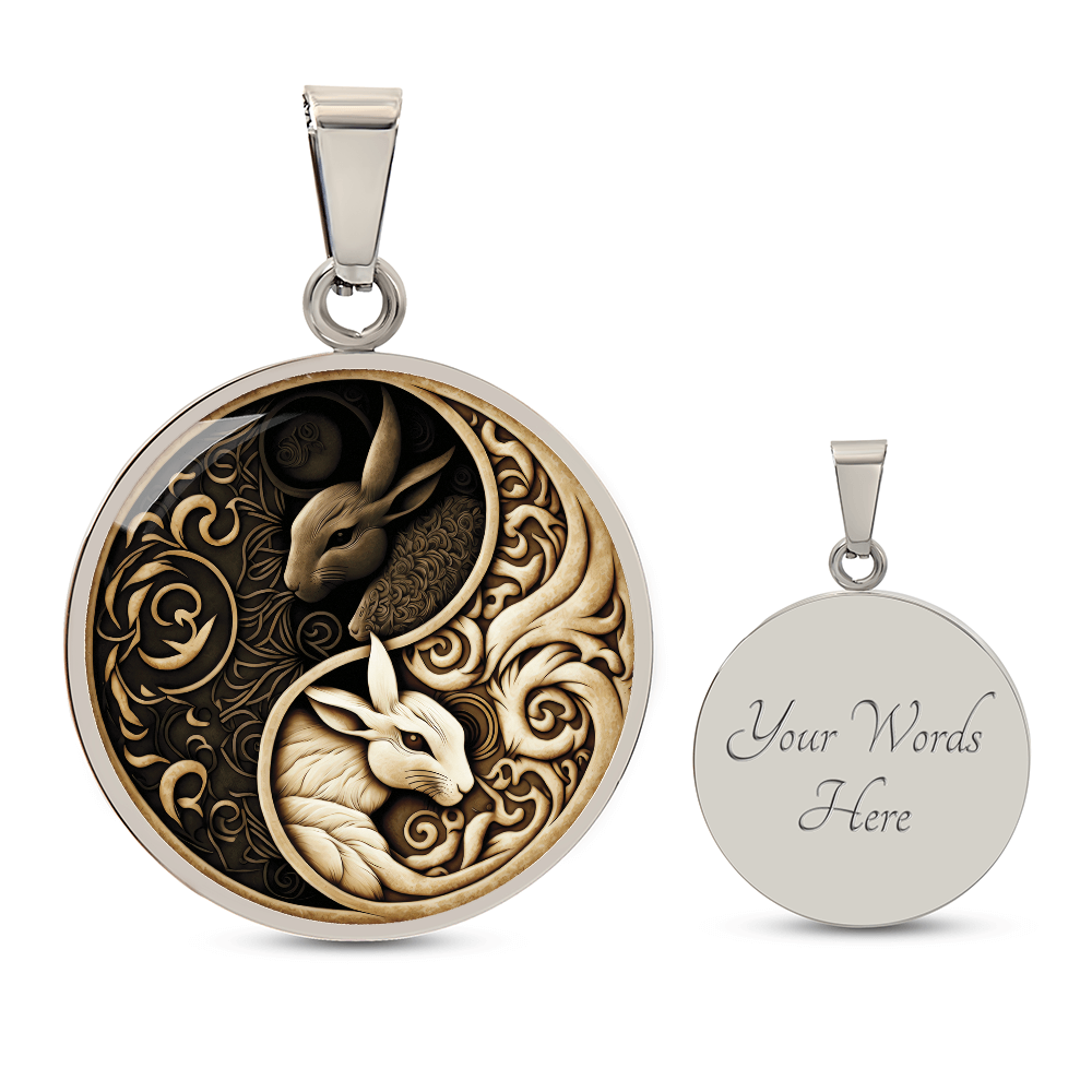 Yin Yang Rabbit Necklace