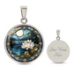 Water Lily Necklace - July Birth Flower Pendant Jewelry