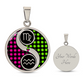 Virgo & Aquarius Necklace - Couples Zodiac Yin Yang Pendant Jewelry