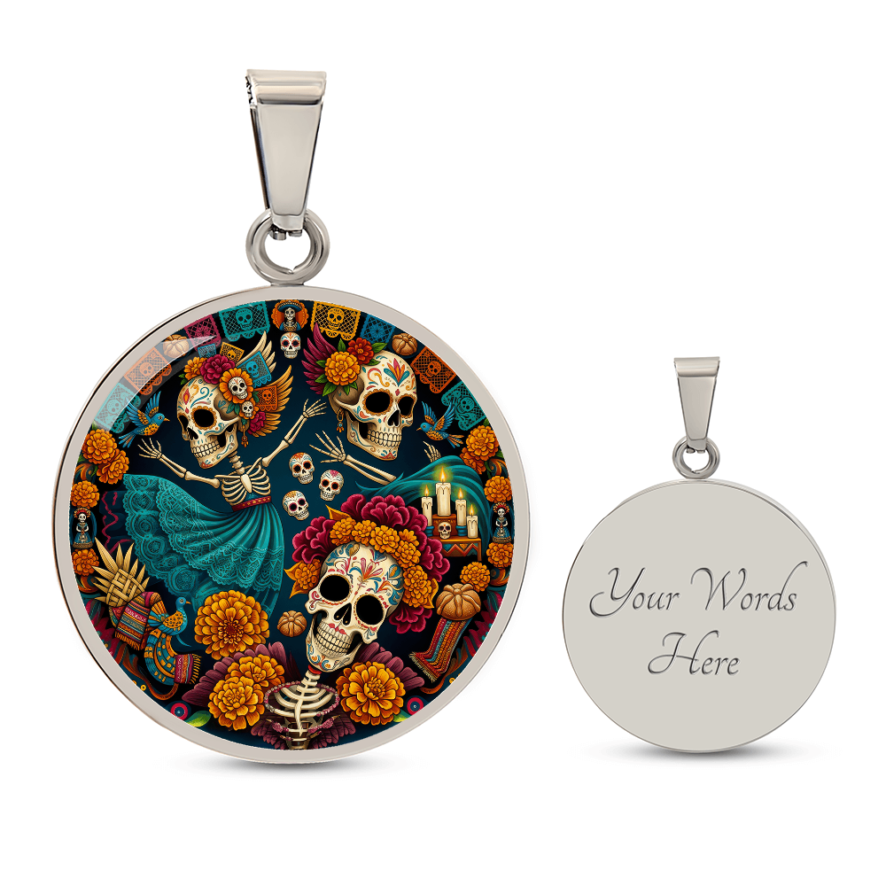 Day of the Dead Necklace - Día de los Muertos Pendant Jewelry