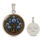an elegant silver pendant Aster Celtic Tree of Life Necklace. The Colors are blue, green, brown and black. This jewelry offers personalization with an engraving option for a name.