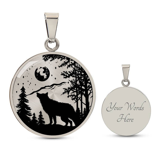 Silver Wolf Necklace