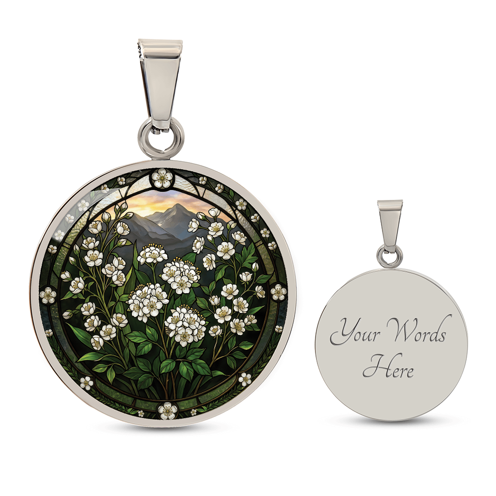 White Hawthorn Necklace - May Birth Flower Pendant Jewelry