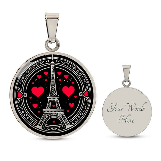 Eiffel Tower Engraved Necklace