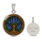 Celtic Tree of Life Pendant Necklace - Larkspur July Birth Flower Jewelry