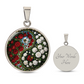 Rose Yin Yang Necklace - June Birth Month Flower Pendant Jewelry