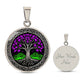 Celtic Tree of Life Necklace The Perfect Growth & Protection Gift For Her. Engraved Gold Plated Yggdrasil Aurora Borealis Amethyst Pendant
