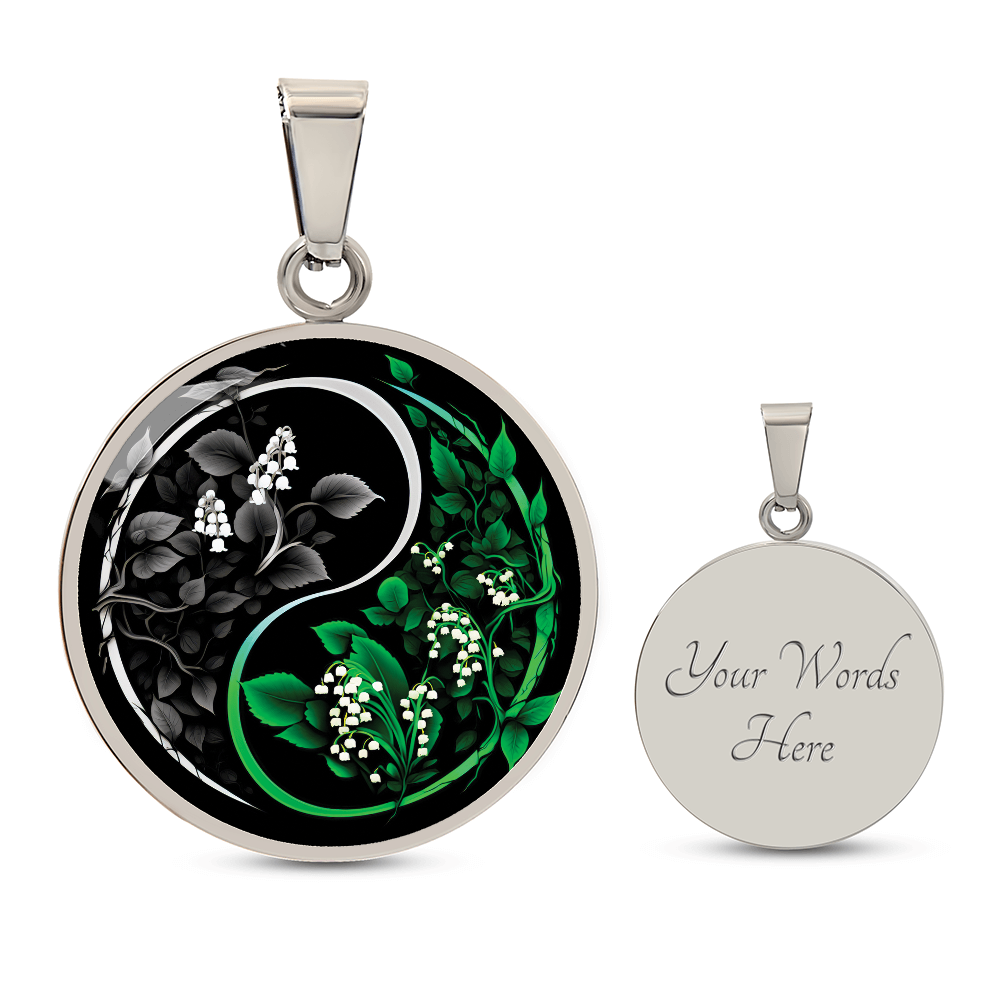 Lily of the Valley Necklace - May Yin Yang Birth Flower Jewelry