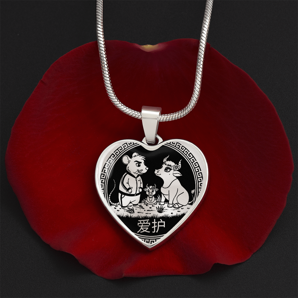 Rat & Ox Family Pendant Necklace
