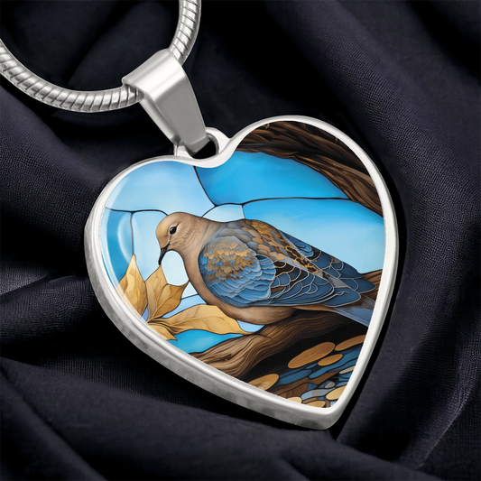 Mourning Dove Pendant Necklace