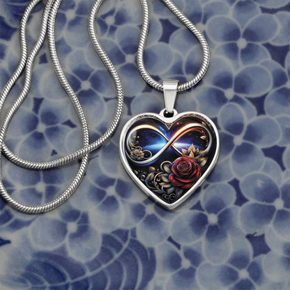 Infinity Rose Necklace