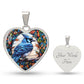 Blue Jay Necklace, Golden Bird Necklace, Engraved Bluejay Spirit Companion Jewelry Gifts For Her, Valentines Gift & Mothers Day Necklace