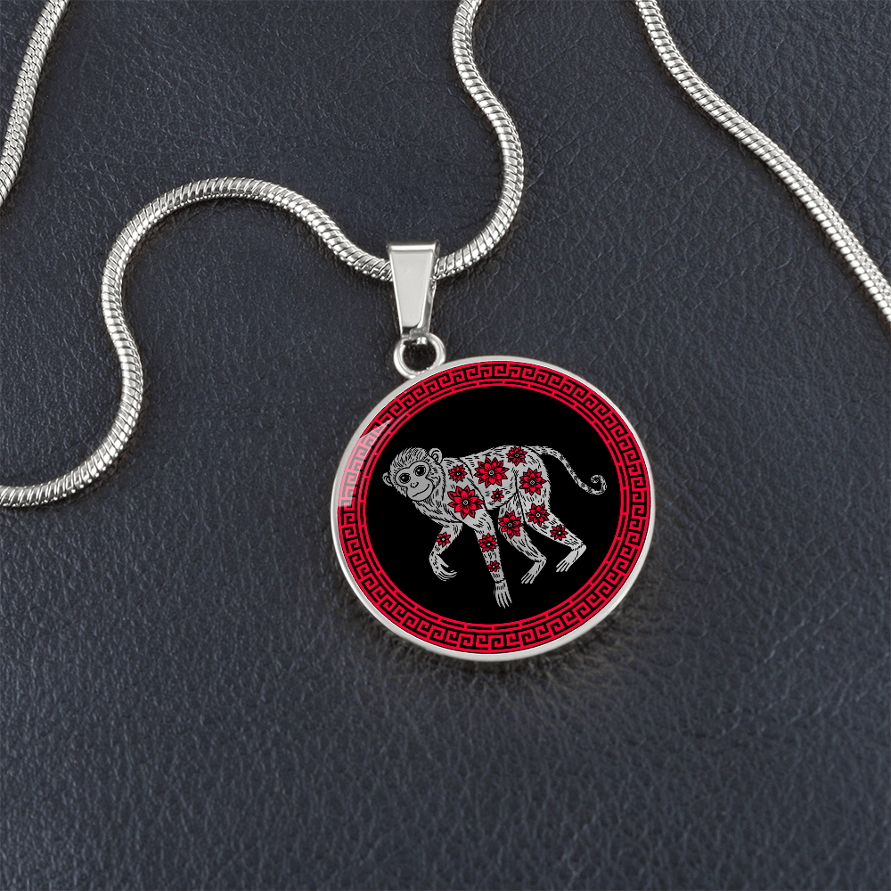 Monkey Necklace Chinese Zodiac Animal Pendant Jewelry