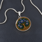 Celtic Tree of Life Pendant Necklace - Aster September Birth Flower Jewelry