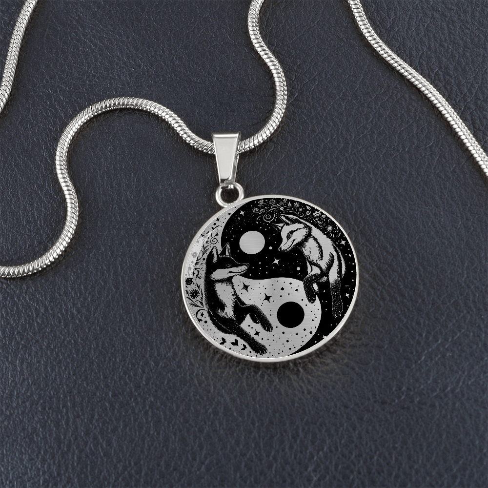 Fox Yin Yang Pendant Necklace