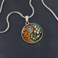 Daffodil Yin Yang Necklace - March Birth Month Flower Pendant Jewelry
