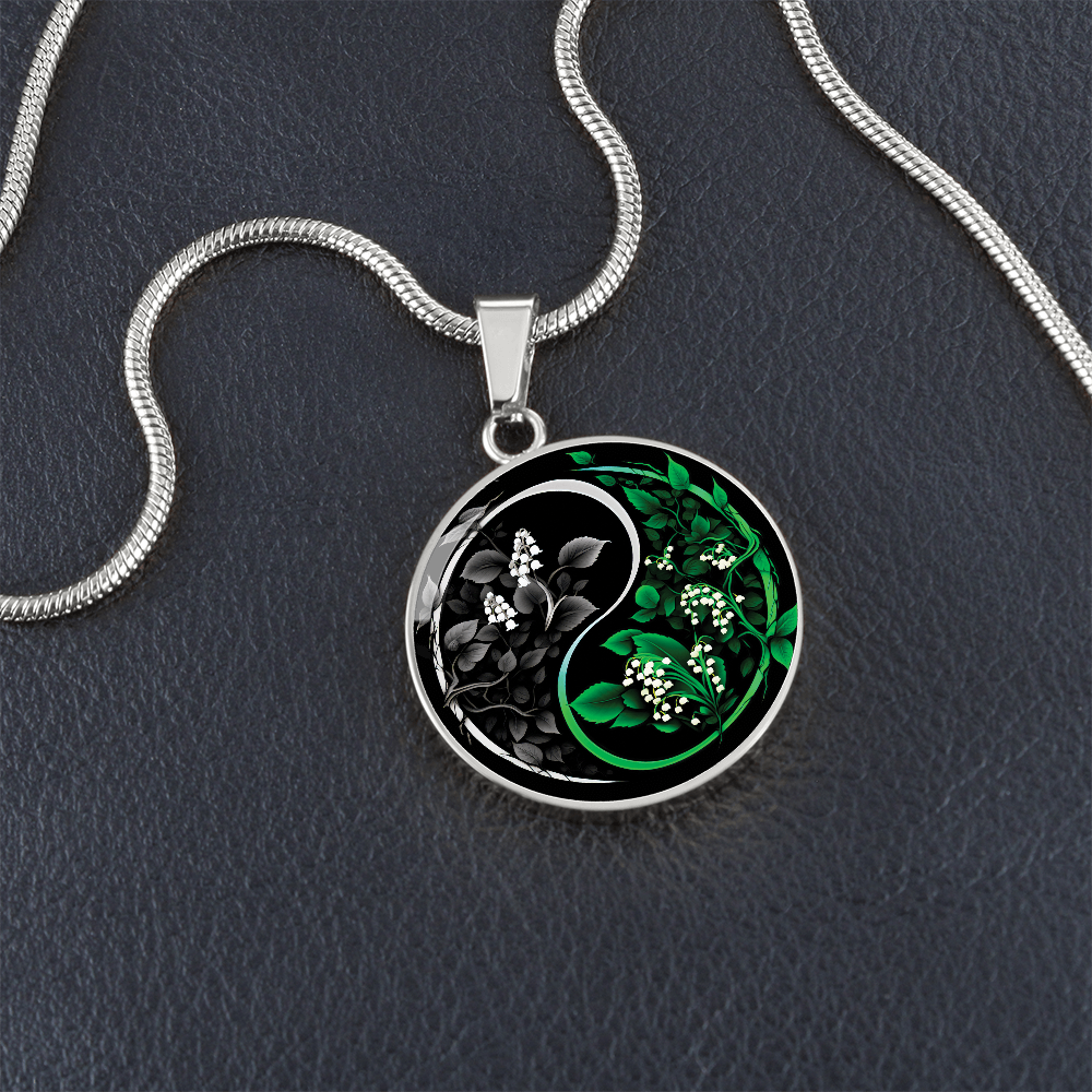 Lily of the Valley Necklace - May Yin Yang Birth Flower Jewelry