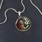 Rose Yin Yang Necklace - June Birth Month Flower Pendant Jewelry