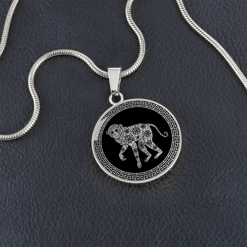 Monkey Necklace Chinese Zodiac Animal Pendant Jewelry