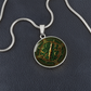 Compass Rose Necklace - Green Celtic Pendant Jewelry