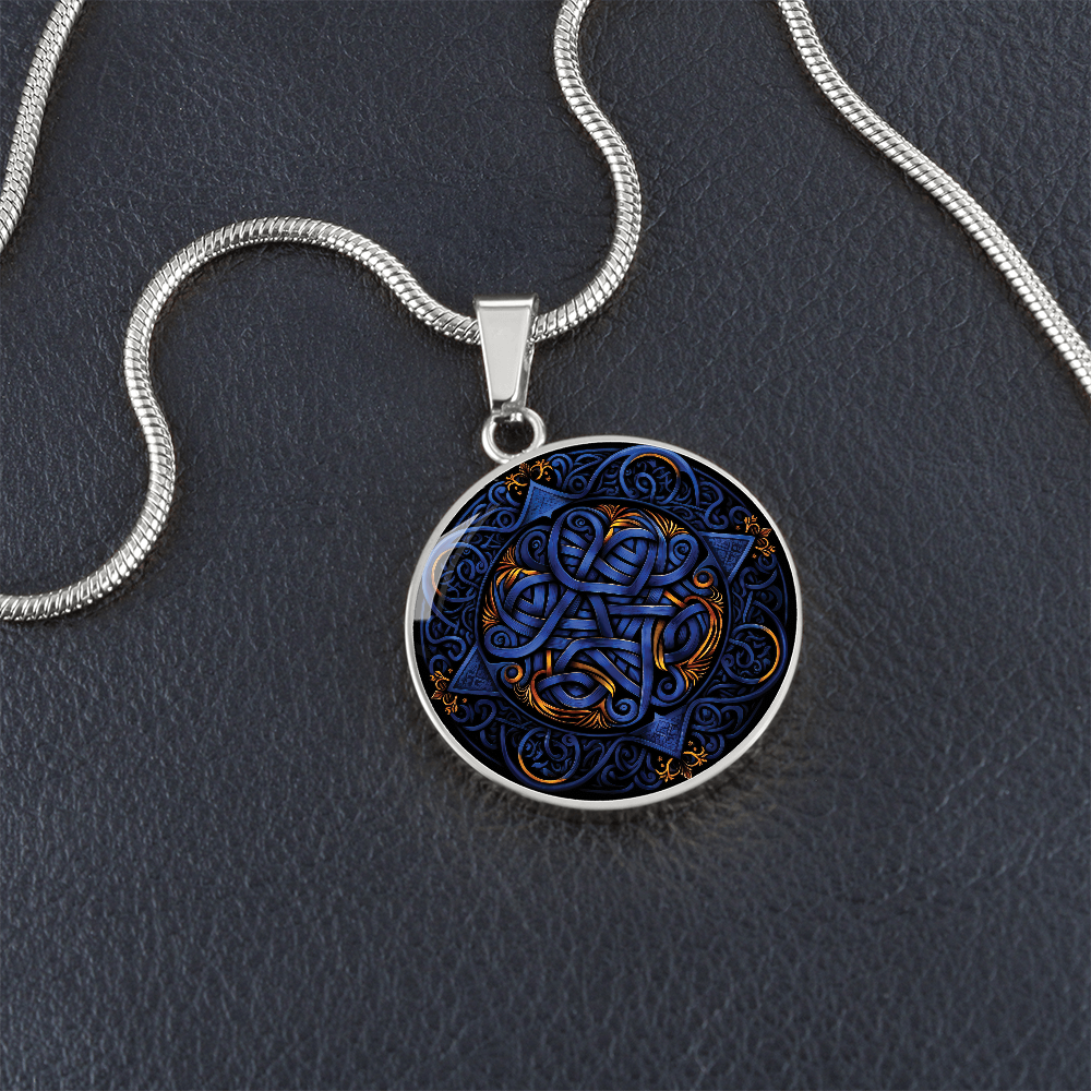 Blue Celtic Knot Necklace - Romantic Pendant Jewelry