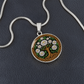 Celtic Tree of Life Pendant Necklace - Water Lily July Birth Flower Jewelry
